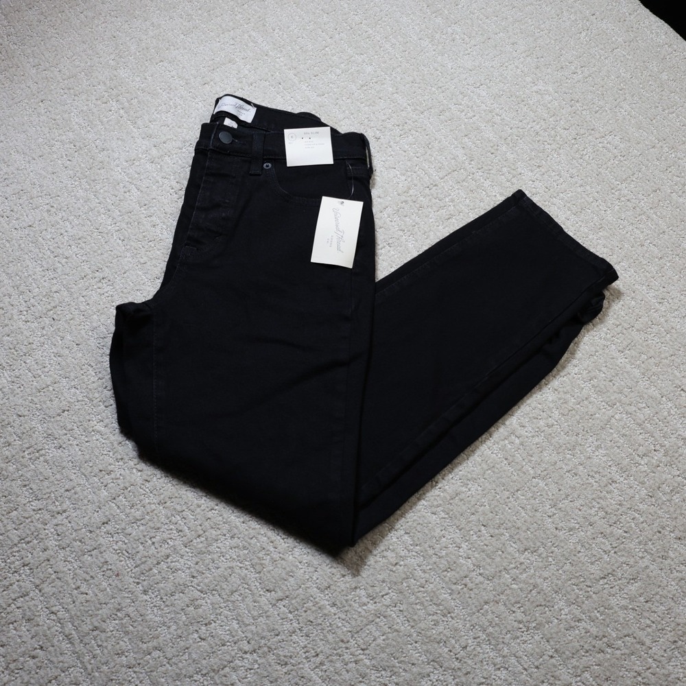 Universal Thread Womens 80s Slim Mid Rise Jeans Black Size 6 Regular NWT